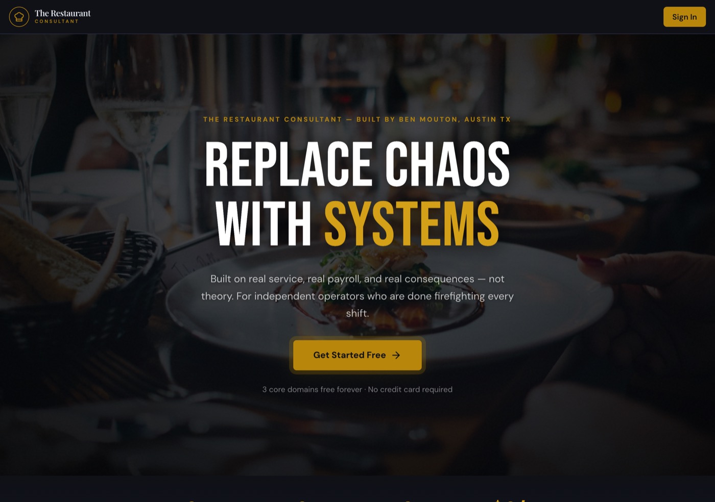 The Restaurant Consultant app screenshot